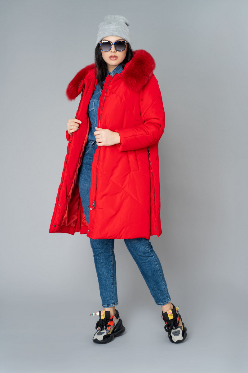 Женское пальто Elema 5F-10526-1-170 красный