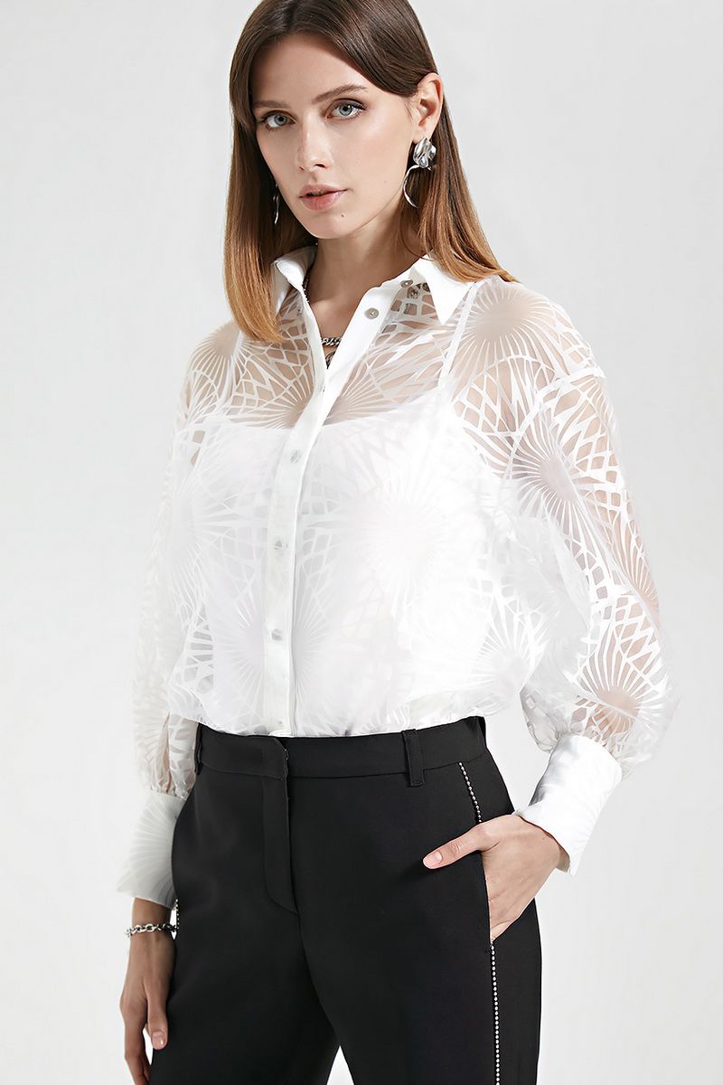 Блузы Moveri by Larisa Balunova 2095B белый