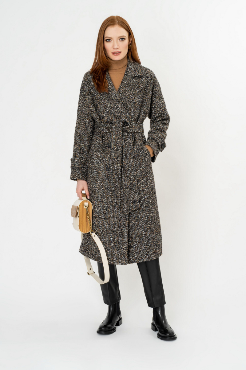 Женское пальто Elema 1-11087-1-170 чёрно-коричневый
