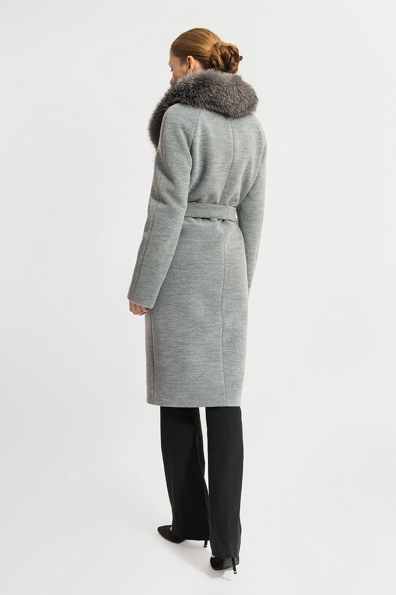 Женское пальто Gotti 153-6м светло-серый