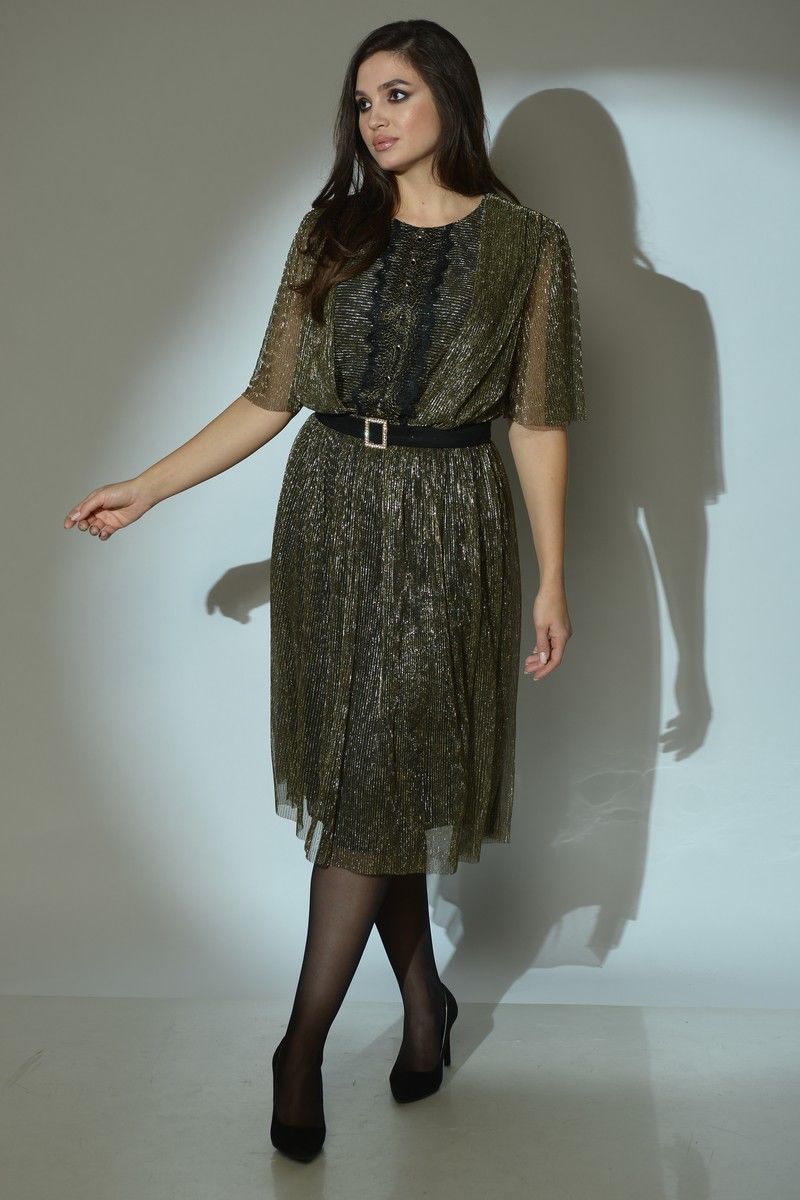 Платья Angelina 610 золотисто-оливковый