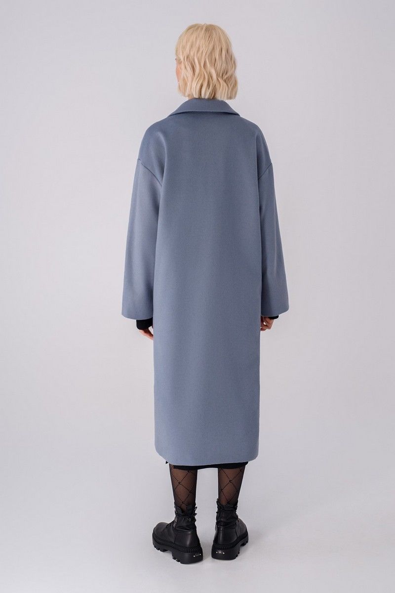 Женское пальто PiRS 1411 серо-голубой