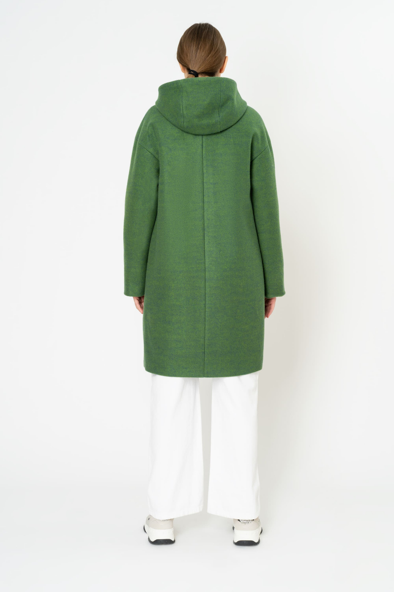 Женское пальто Elema 6-10314-1-164 зеленый