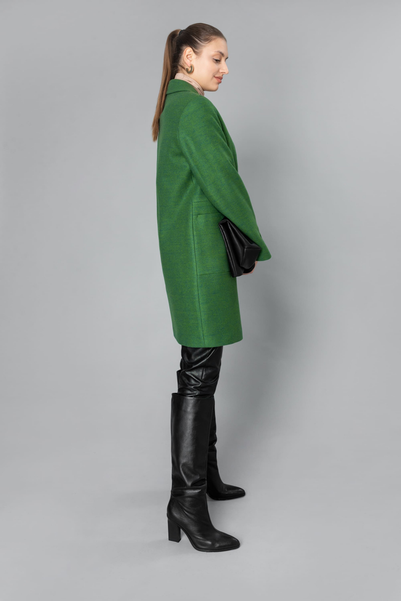 Женское пальто Elema 6-10446-1-164 зеленый