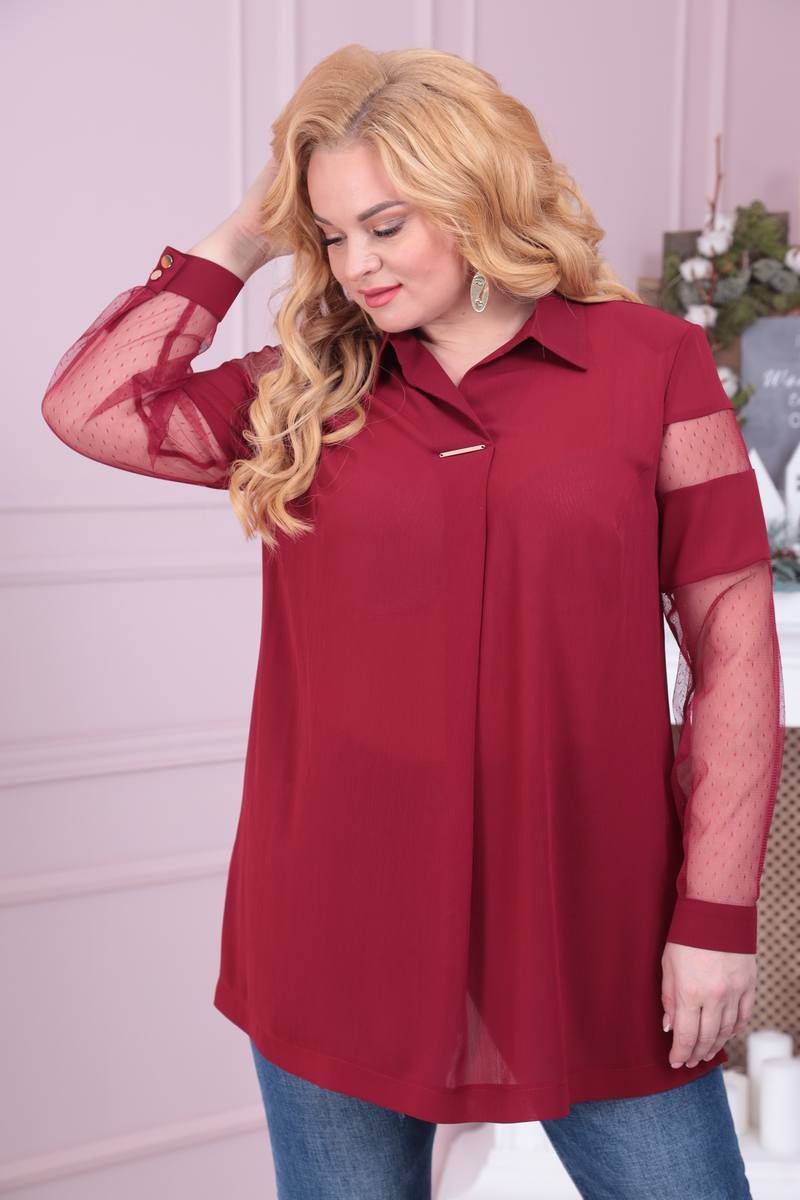 Блузы Romanovich Style 5-2079 бордовый