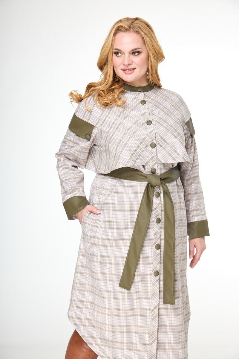 Платья Anelli 746 розовый_хаки