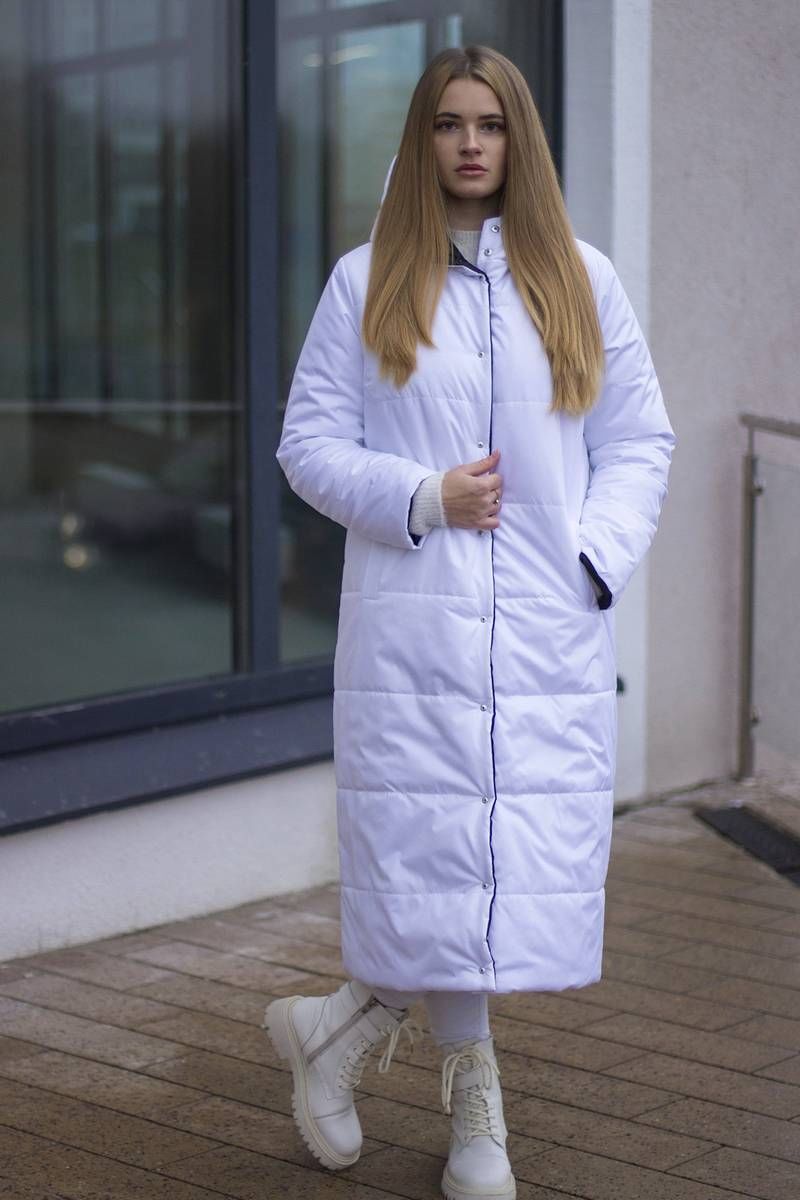 Женское пальто Sisteroom П-044 черно-белый
