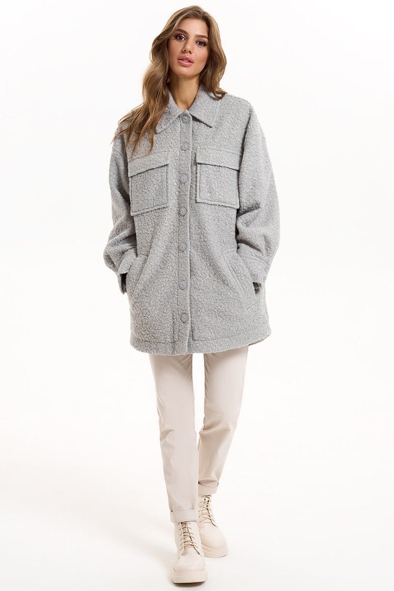 Женское пальто AYZE 2055 серый