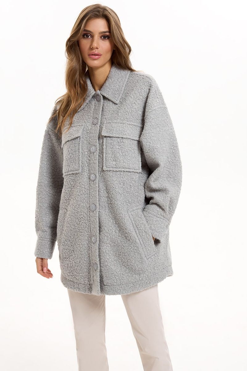 Женское пальто AYZE 2055 серый