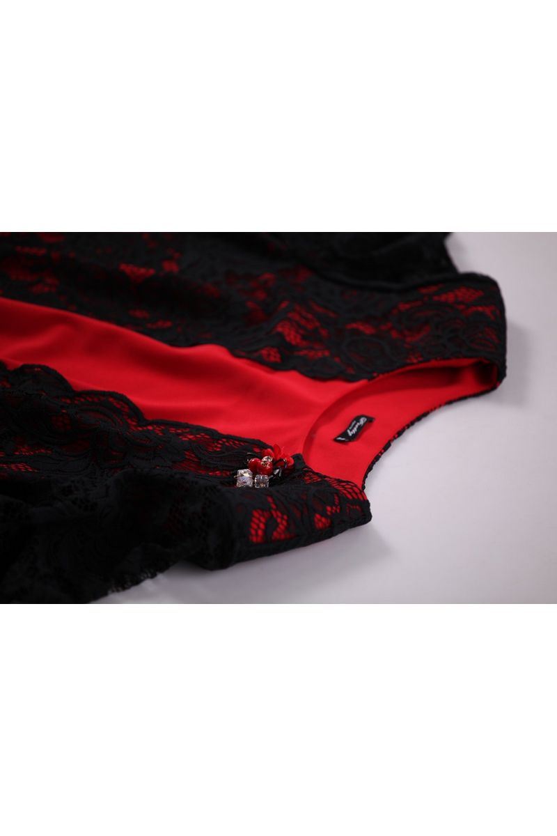 Платье Pretty 817 черный+красный