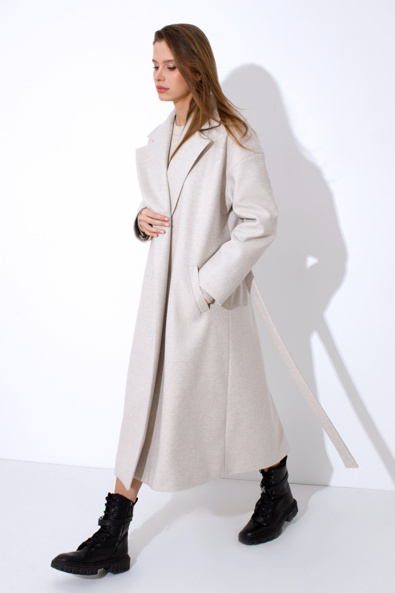Женское пальто Luitui R1043 песочный