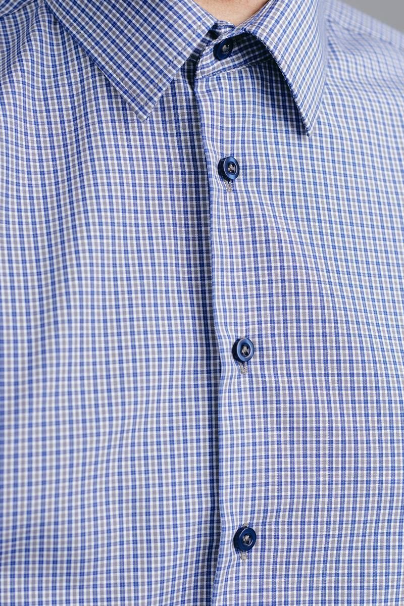 Рубашки с длинным рукавом Nadex 01-061811/404_170 сине-серый