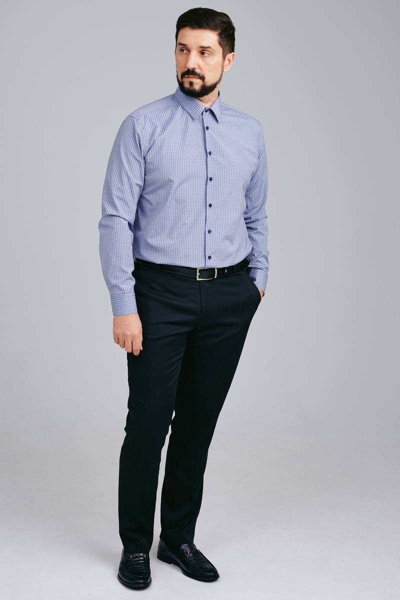 Рубашки с длинным рукавом Nadex 01-061811/404_170 сине-серый