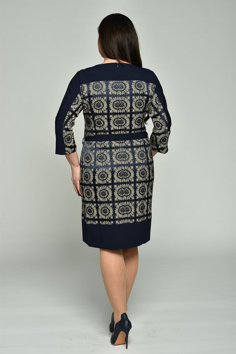 Платья Lady Style Classic 1551 т.синий+ромашки