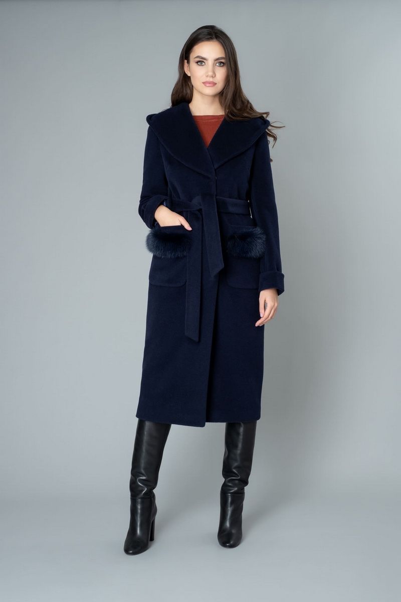 Женское пальто Elema 6-9040-1-164 синий
