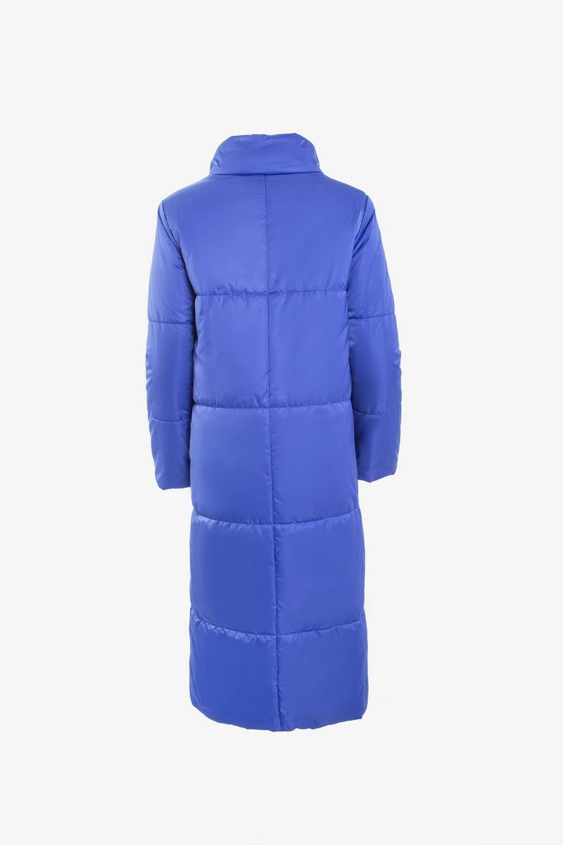 Женское пальто Elema 5-11483-1-164 василёк/серый
