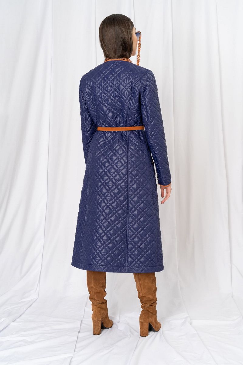 Женское пальто Elema 5-11113-1-164 сине-фиолетовый/глина