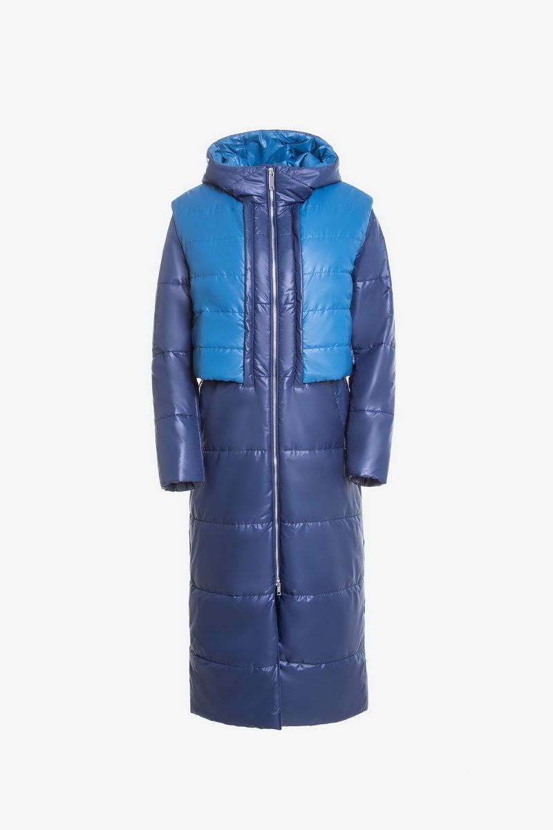 Женское пальто Elema 5-11107-1-170 тёмно-синий/индиго