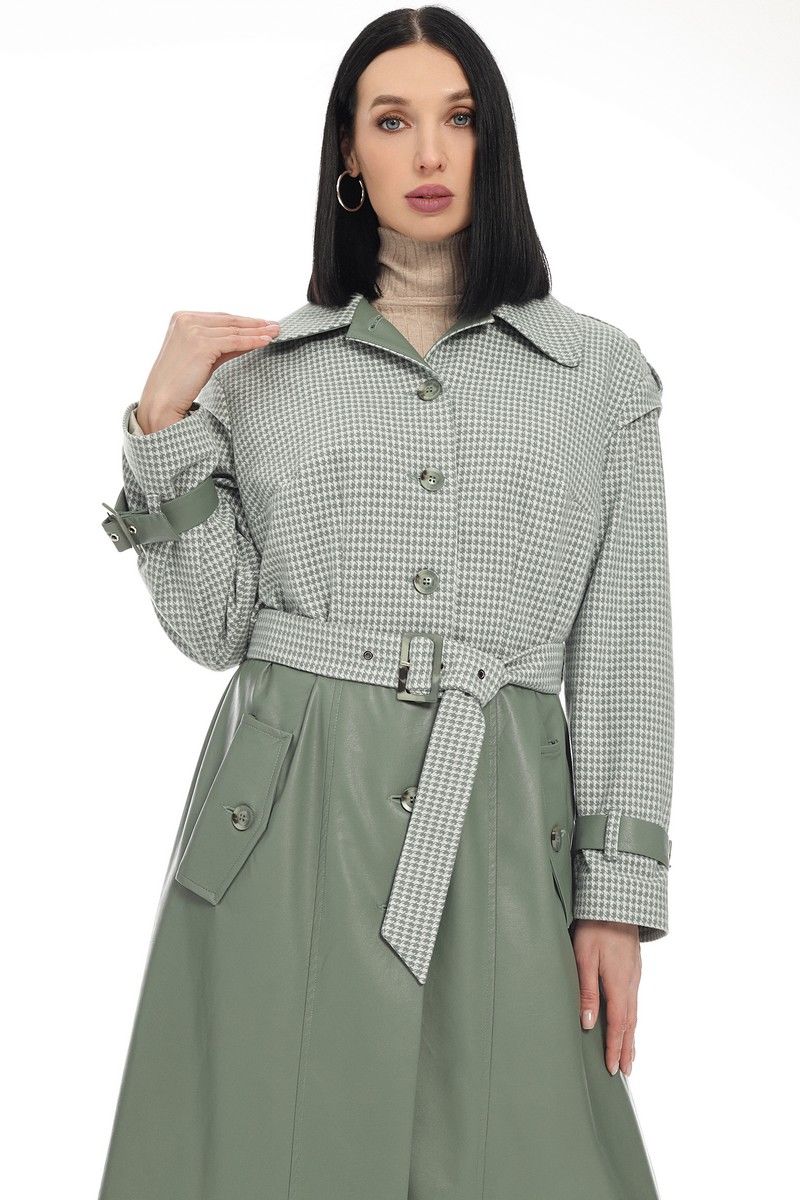Женское пальто Мода Юрс 2502 зеленый