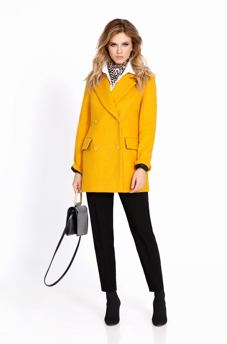 Женское пальто PiRS 655 желтый