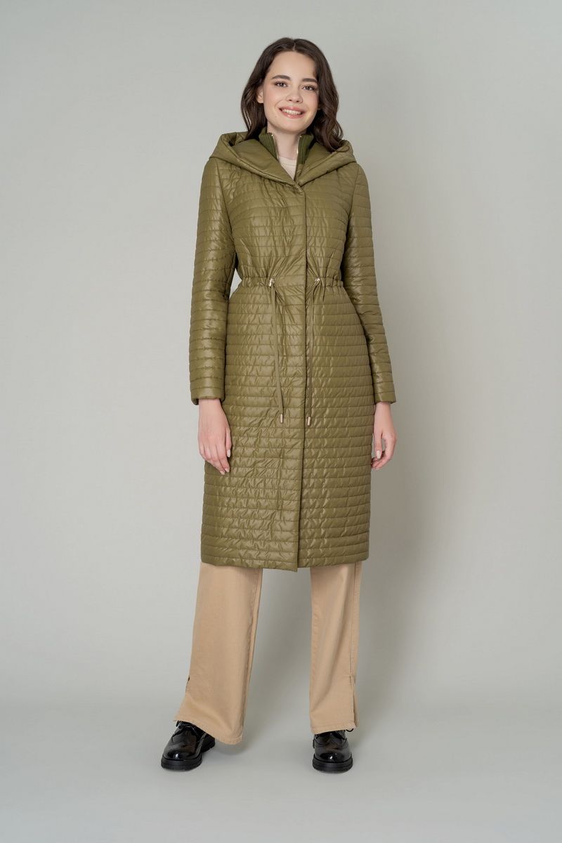 Женское пальто Elema 5-11838-1-164 олива