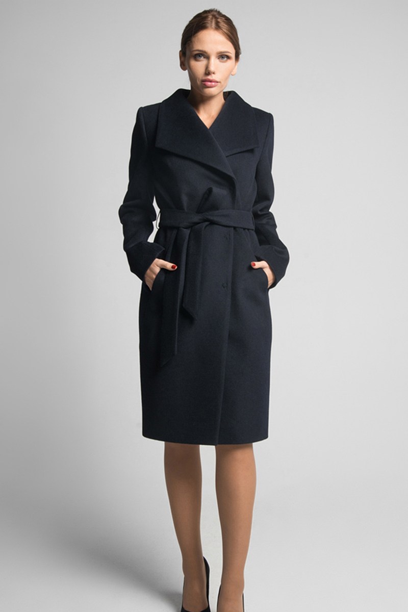 Женское пальто Gotti 117-24 темно-синий
