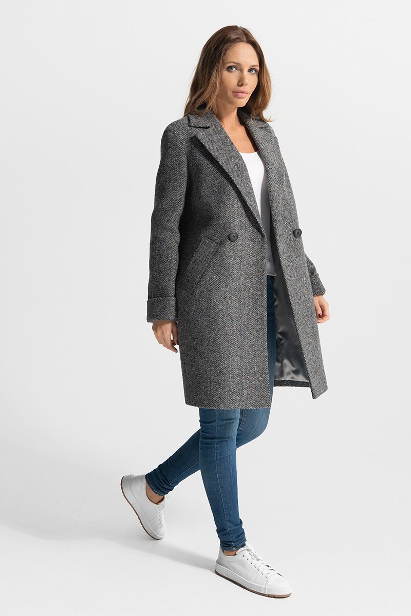 Женское пальто Gotti 171-8 серый