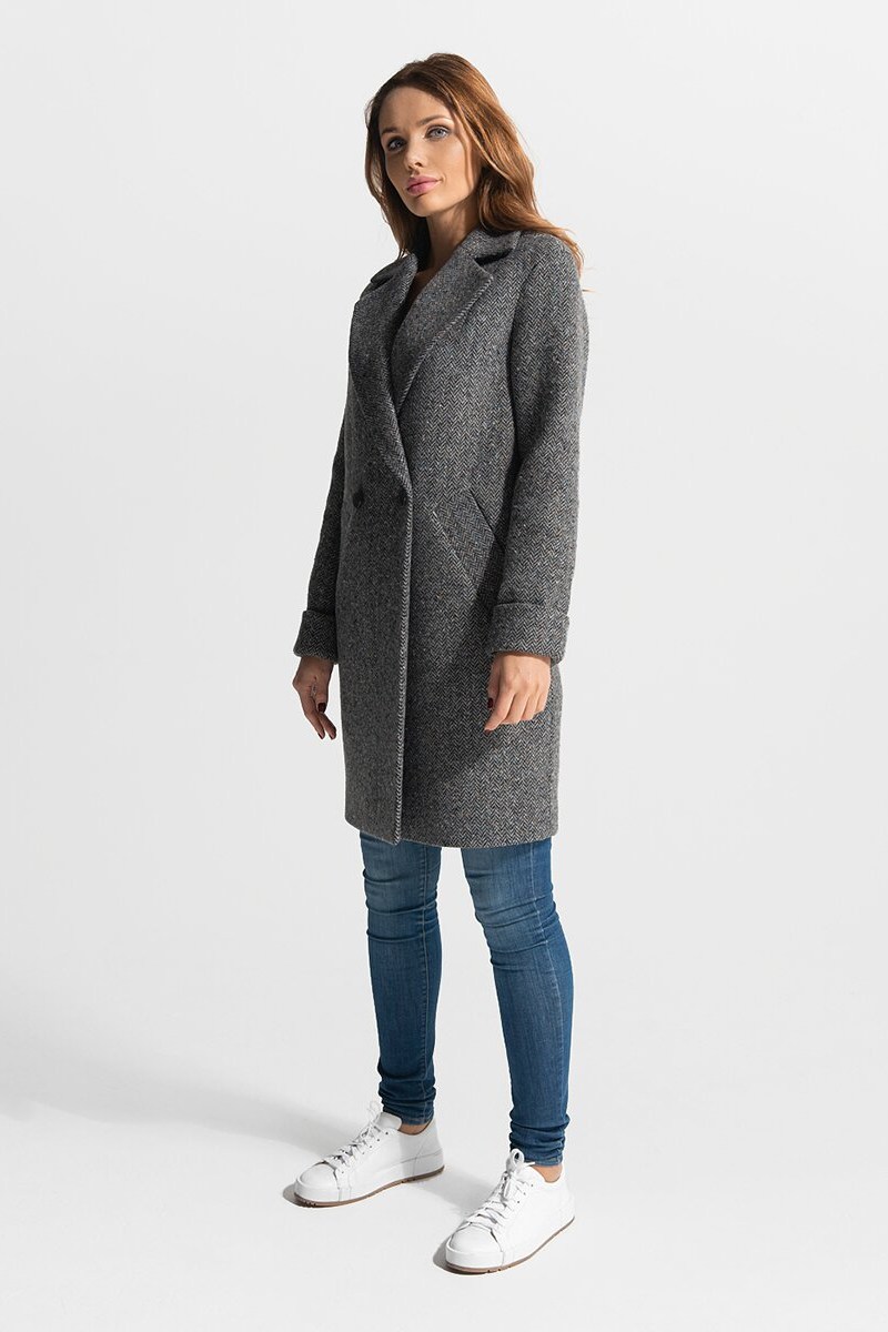 Женское пальто Gotti 171-8 серый
