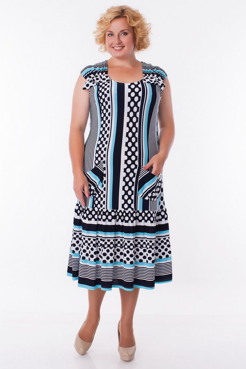 Сарафаны БАГРЯНИЦА 3104 голубой