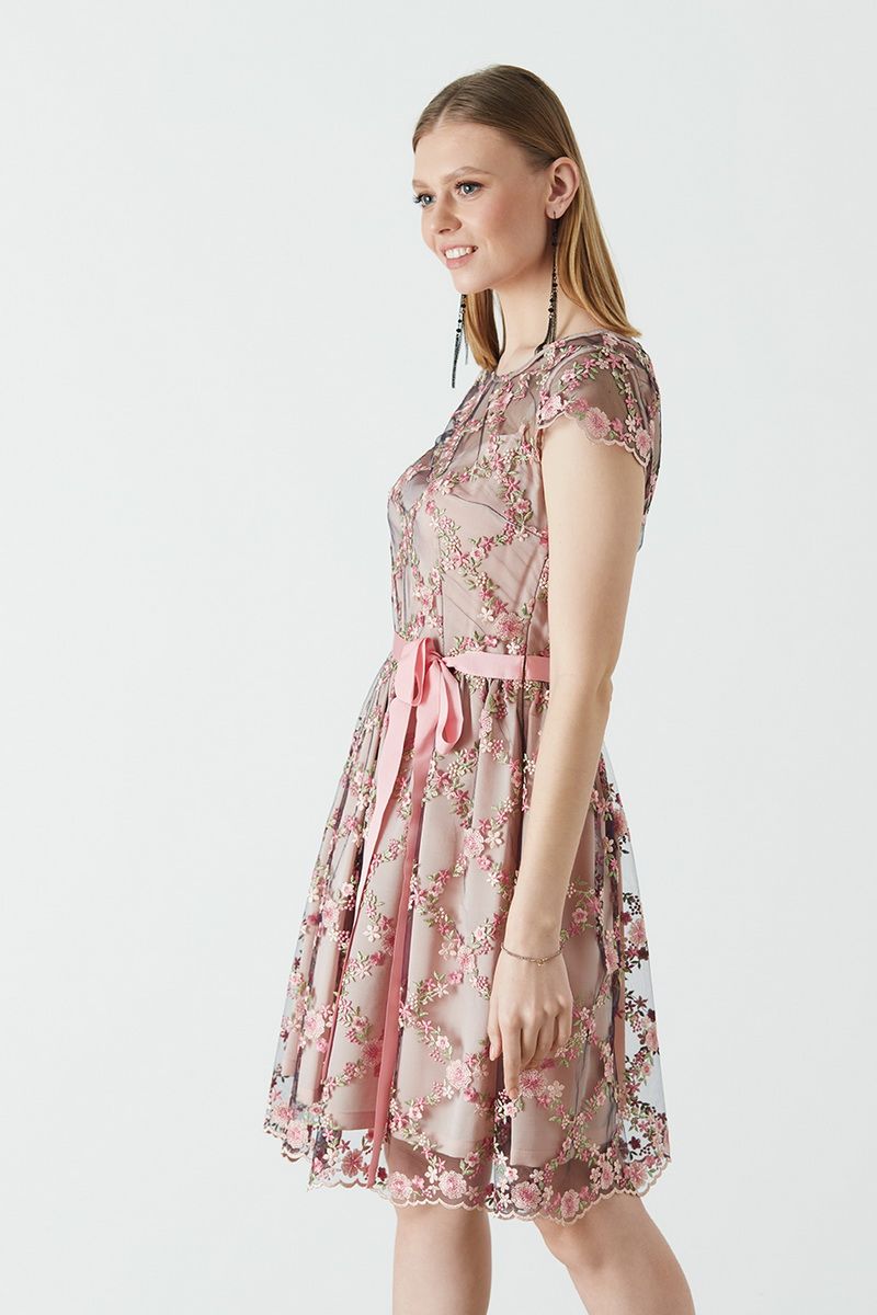 Платье Nelva 5576 пепельно-розовый