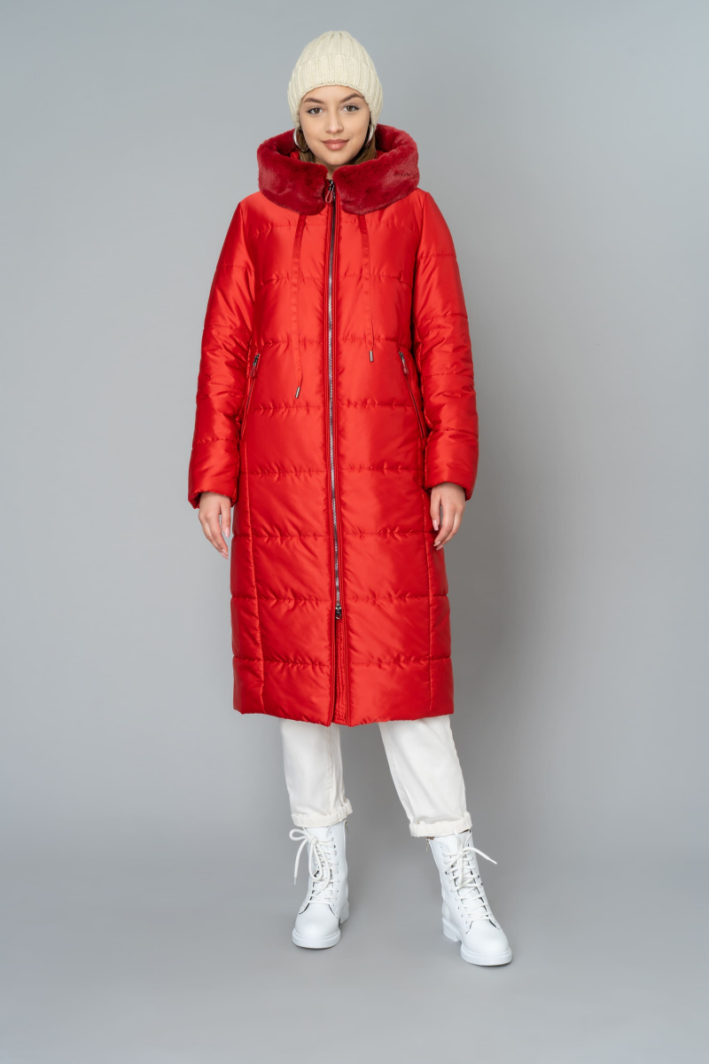 Женское пальто Elema 5S-10528-1-164 красный