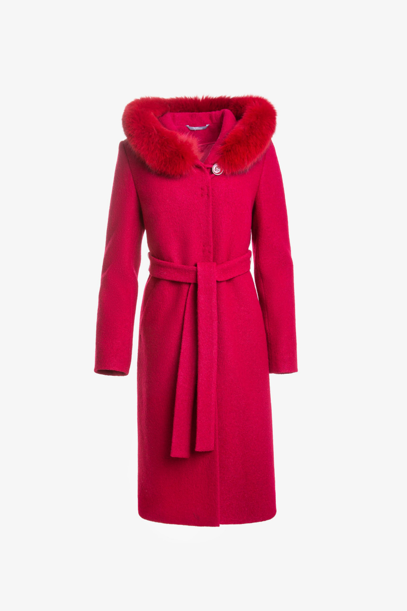 Женское пальто Elema 7-10524-1-170 бордо