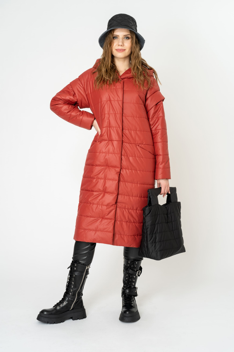 Женское пальто Elema 5-10357-1-170 рябина