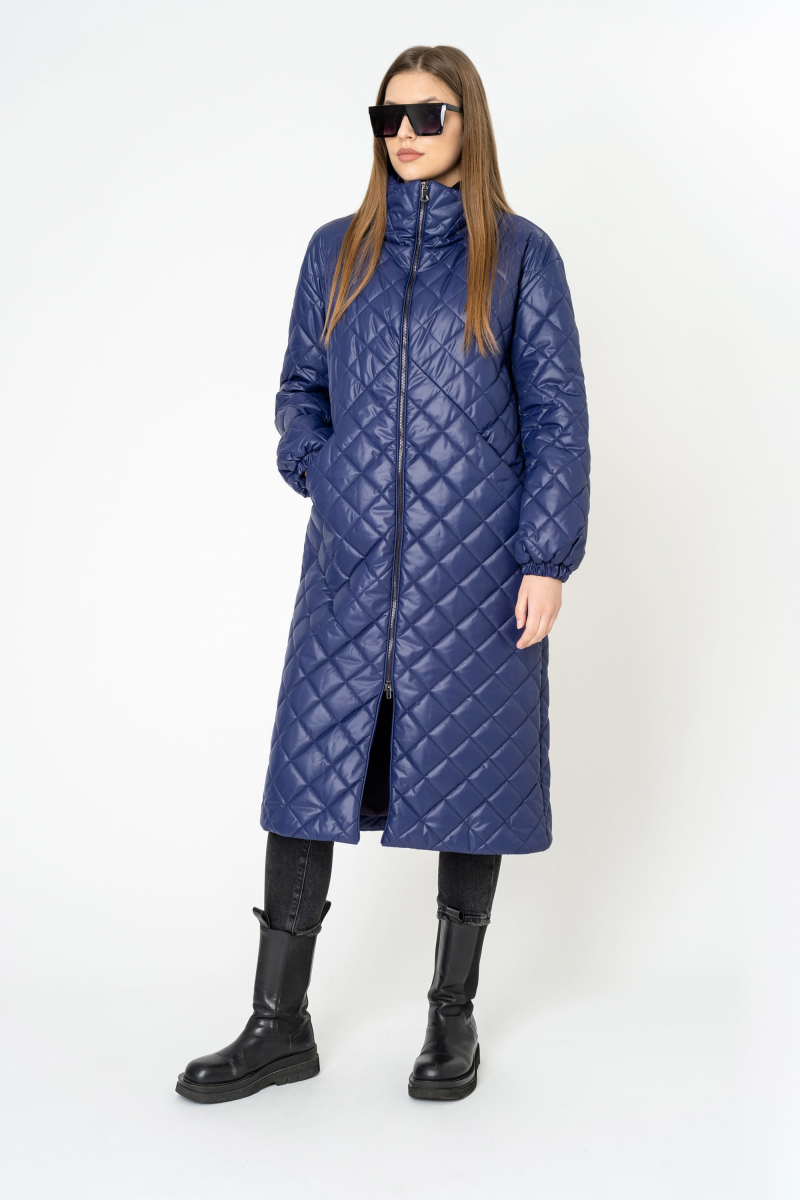 Женское пальто Elema 5-10635-1-170 сине-фиолетовый