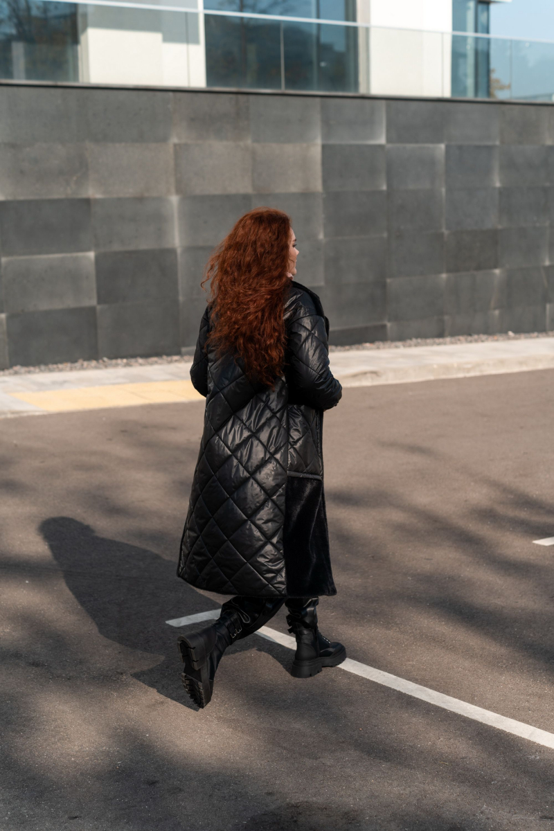Женское пальто Elema 6-11146-1-164 чёрный