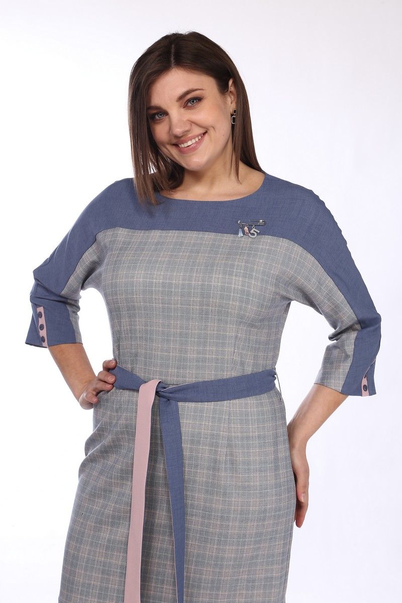 Платья Lady Style Classic 1551/5 синий-серый