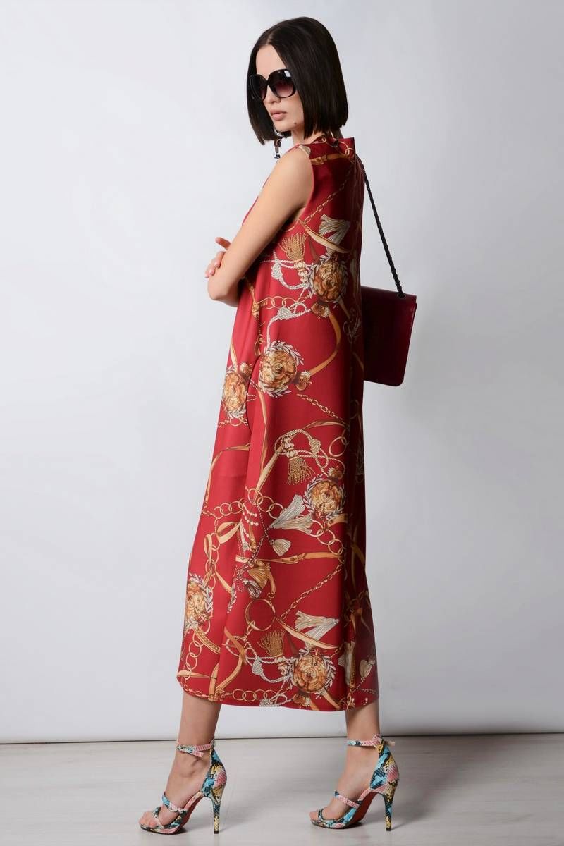 Платья PATRICIA by La Cafe F15287 кармин,рыжий