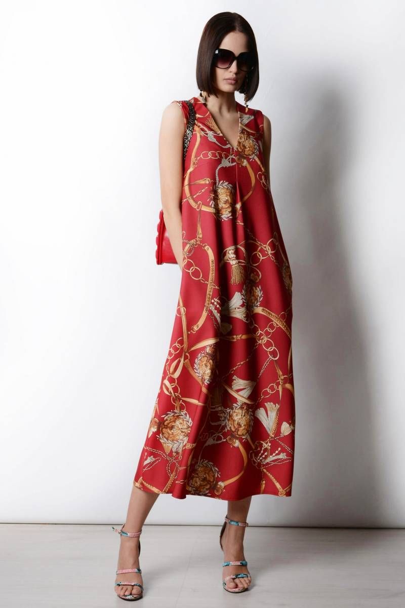 Платья PATRICIA by La Cafe F15287 кармин,рыжий