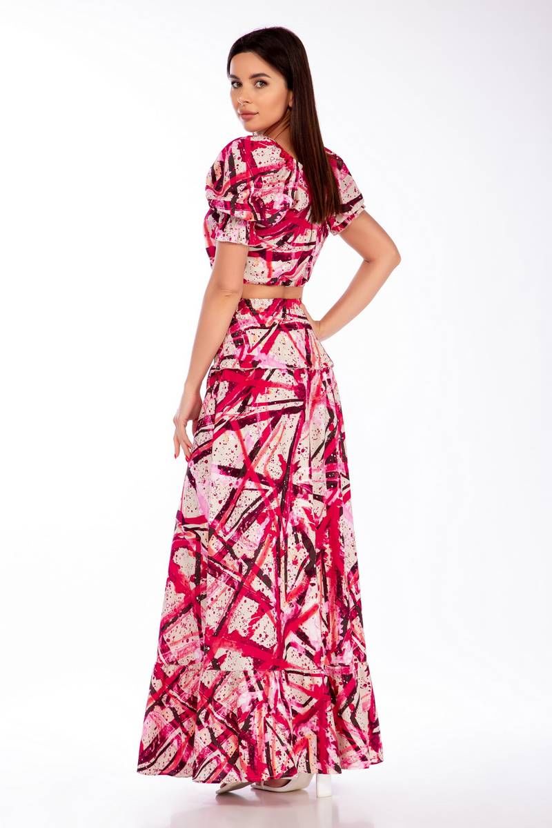 Юбочный комплект LaKona 11442 малиново-бежевый