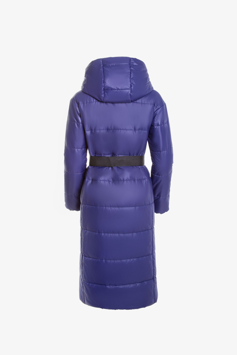 Женское пальто Elema 5-11104-1-170 сине-фиолетовый/рябина