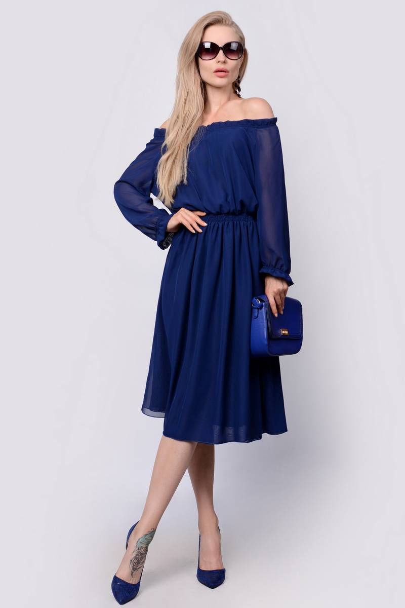Платья PATRICIA by La Cafe F14639 темно-синий