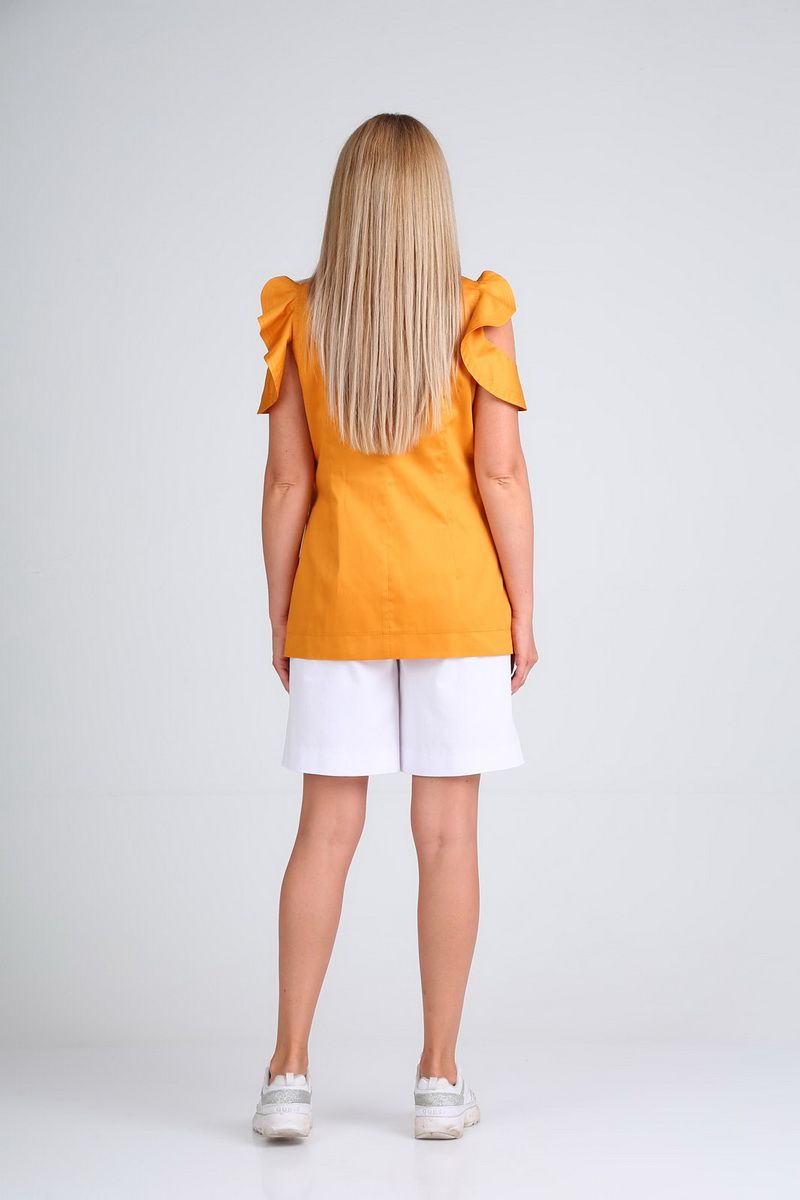 Женский комплект с шортами Gamma Gracia 378 белый-оранжевый