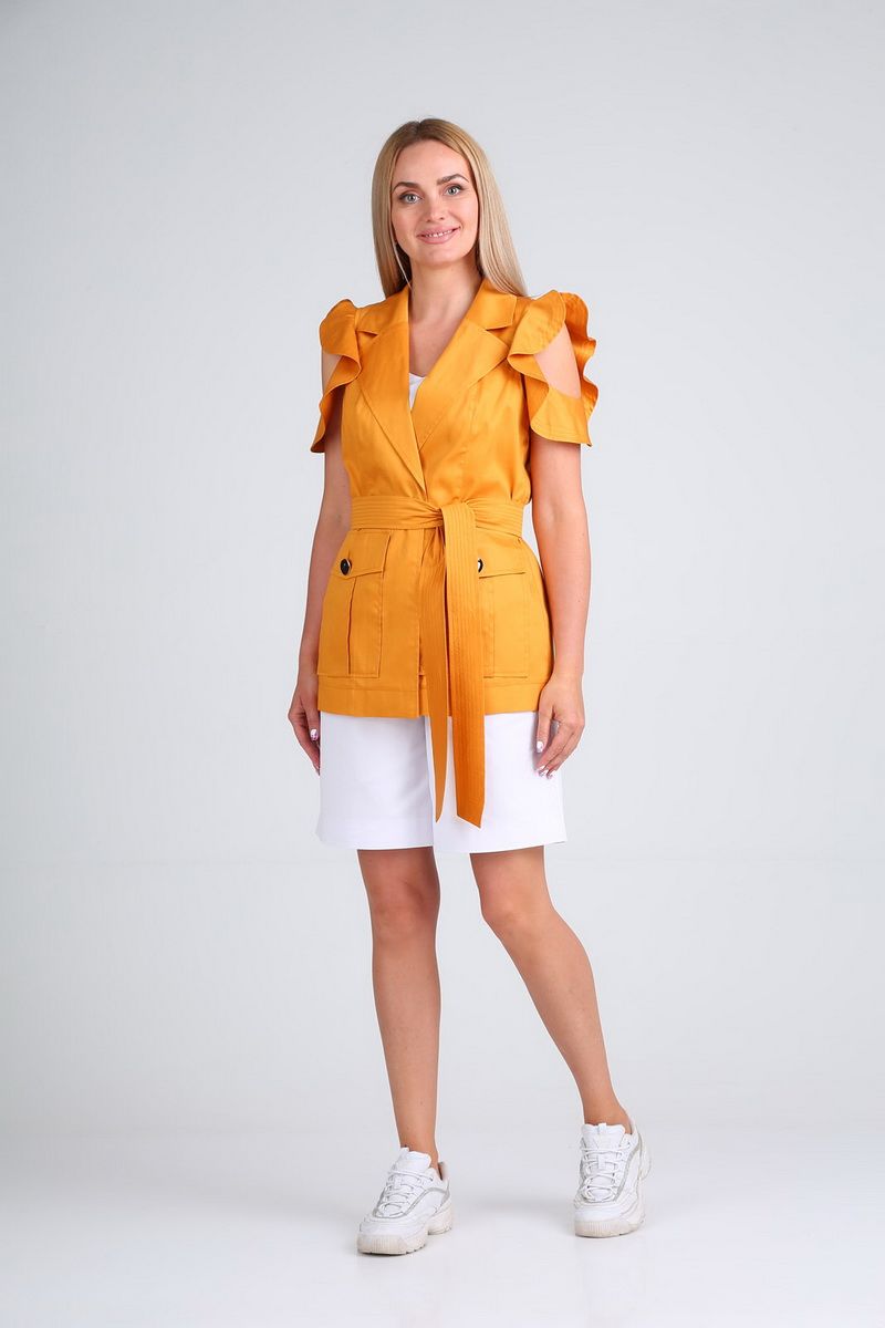 Женский комплект с шортами Gamma Gracia 378 белый-оранжевый