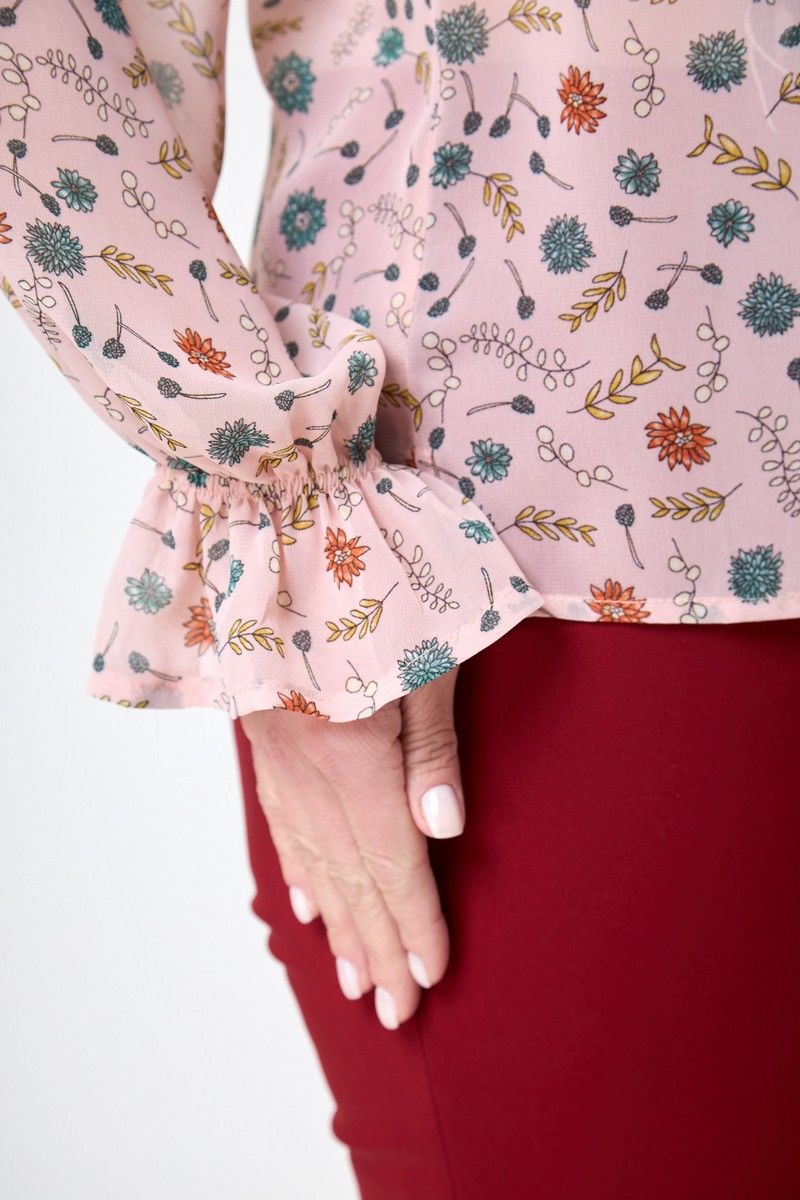 Блузы Anelli 1233 розовый+цветы