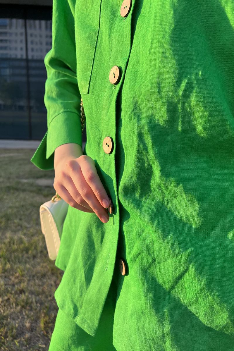 Женский комплект с шортами USOVA 005 зелёный