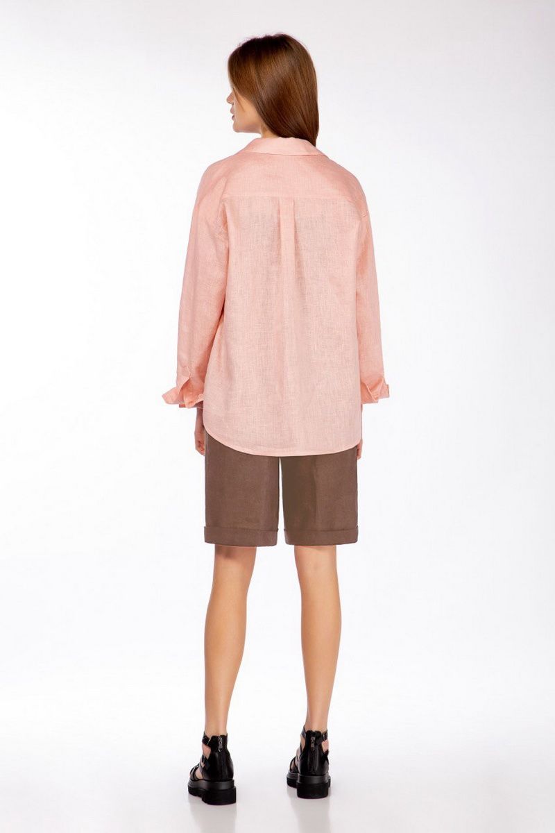 Женский комплект с шортами DAVA 118 розовый-коричневый