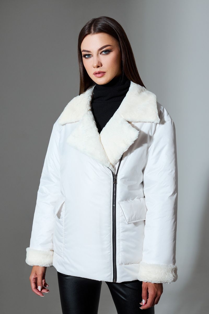 Женская куртка DiLiaFashion 0630 кремовый