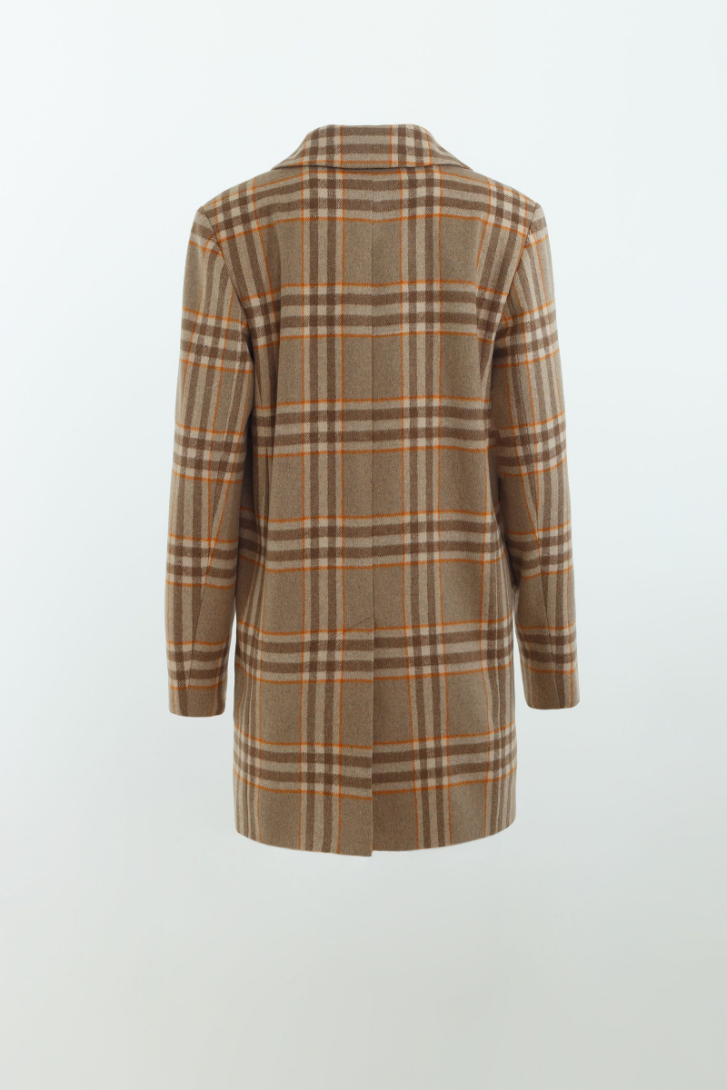 Женское пальто Elema 1-11599-1-164 светло-бежевая_клетка