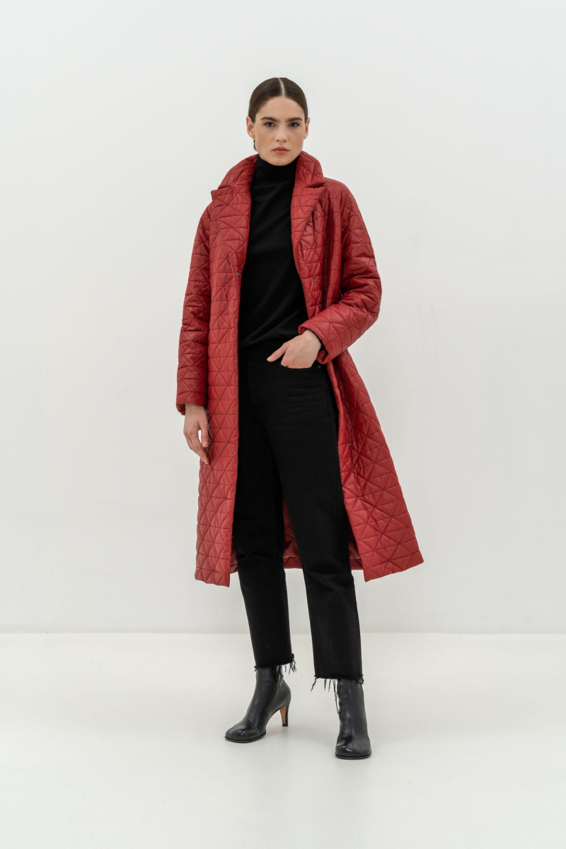Женское пальто Elema 5-12066-1-170 рябина