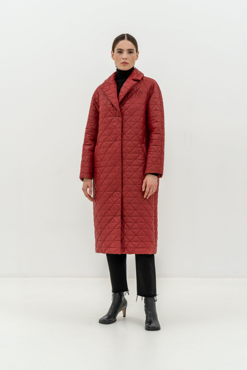 Женское пальто Elema 5-12066-1-170 рябина